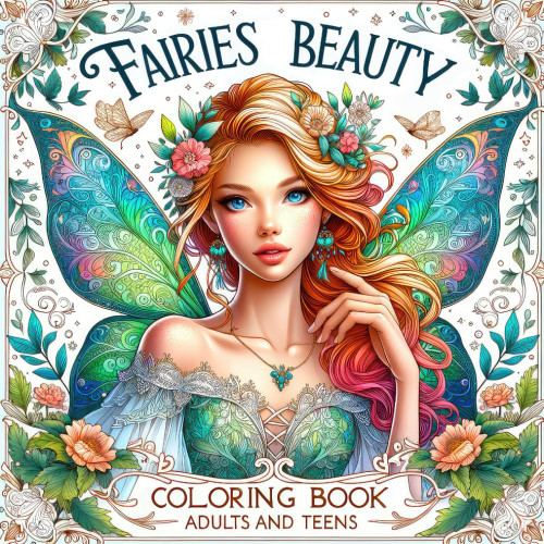 Fairies Beauty: Coloring Book for Teens and Adult Featuring 50