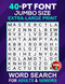 40-Point Font: Jumbo Size Extra-Large Print Word Search for Adults &