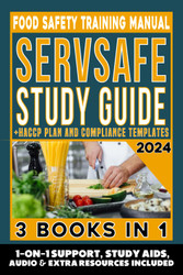 Servsafe & Cpfm Exam Prep + Food Safety Training Manual + Haccp Plan