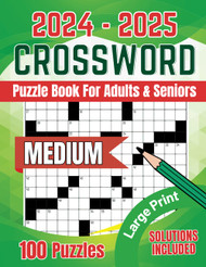 2024-2025 Crossword Puzzle Books For Adults Large Print 100 Puzzles
