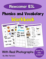 Newcomer ESL Workbook: Phonics and Vocabulary Practice With Real