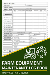 Farm Equipment Maintenance Log Book