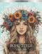 Boho Style Hippie Girls-Fashion Coloring Book For Adults