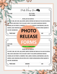 Photo Release Forms: Patient Photograph and Video Consent Form Book