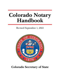 Colorado Notary Handbook: Revised September 1 2023