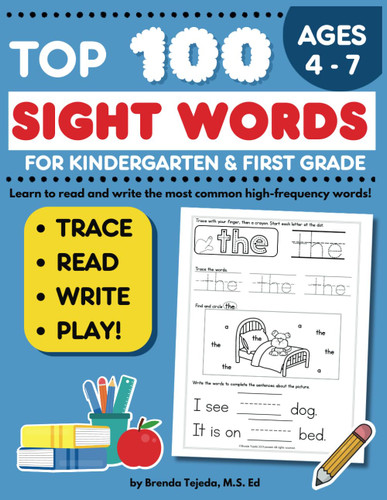 Top 100 Sight Words for Kindergarten and First grade