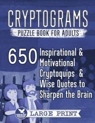 Cryptograms Puzzle Book for Adults