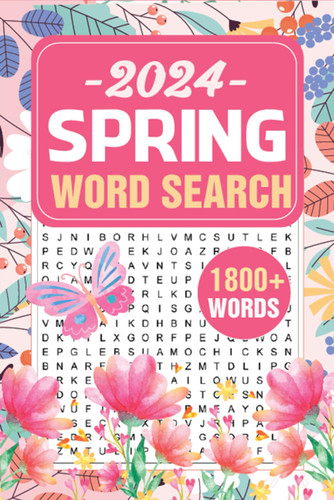 1800+ New Words Spring Word Search for Adults: Relaxing Wordfind