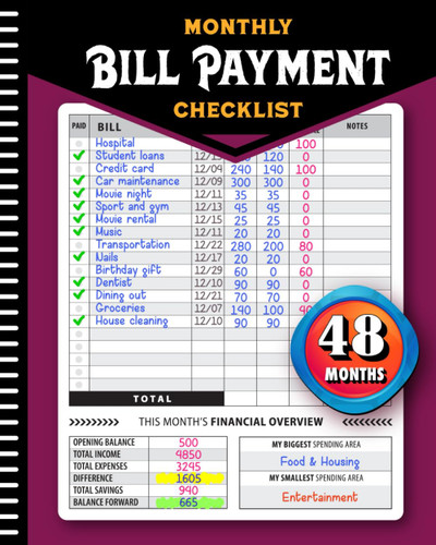 Monthly Bill Payment Checklist