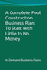 A Complete Pool Construction Business Plan: To Start with Little to