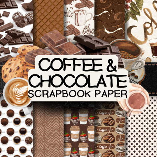 Coffee & Chocolate scrapbook paper