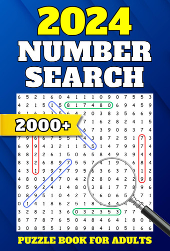 Number Search Puzzle Book for Adults