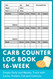 Carb Counter Log book 16-Week
