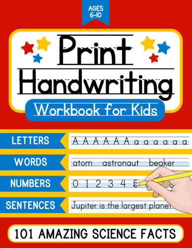 Print Handwriting Workbook for Kids Age 6-10