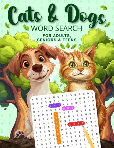 Cats & Dogs Word Search Large Print