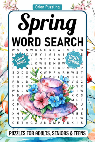 Spring Large Print Word Search For Adults