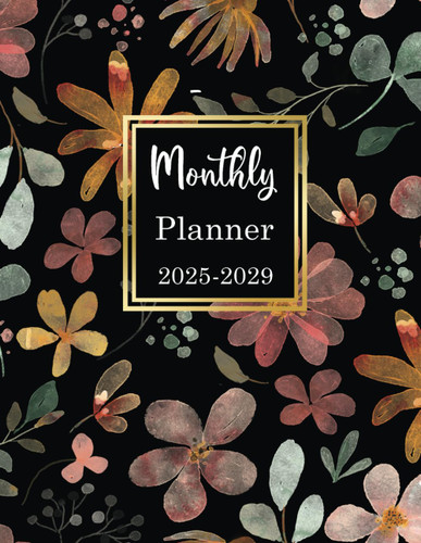 2025-2029 Monthly Planner 5 years