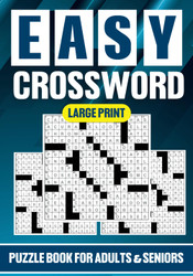 Easy Crossword Large Print Puzzle Books For Adults & Seniors