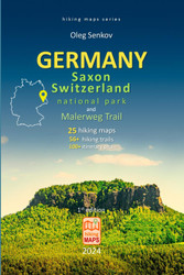 GERMANY Saxony Switzerland National Park and Malerweg Trail hiking maps