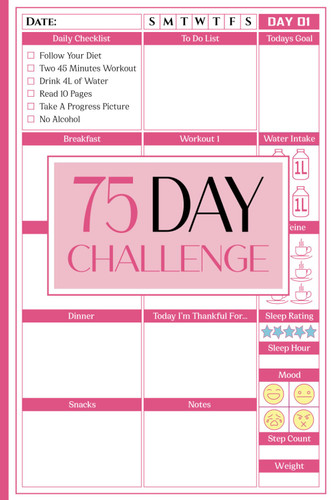 75 Day Soft Challenge Journal For Women