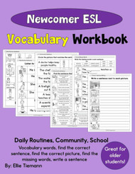 ESL Vocabulary Workbook: Newcomer Students