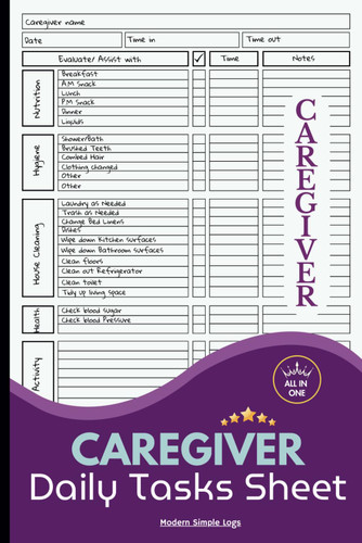 Caregiver Daily Tasks Sheet