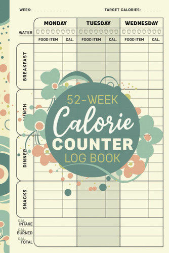 52 week calorie counter log book