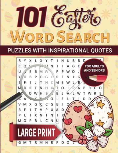 101 Easter Word Search Puzzles with Inspirational Quotes