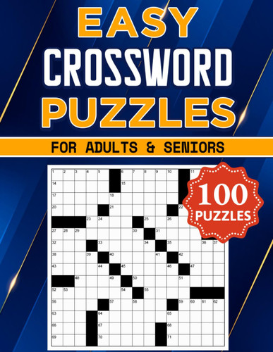 Easy Crossword Puzzle Book For Adults and Seniors - 100 Puzzles