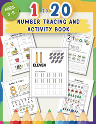 1 to 20 Number Tracing and Activity Book for Ages 3-5