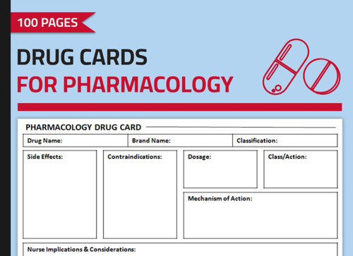 Drug Cards for Pharmacology: Nursing Student Drug Card Book