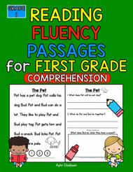 First Grade Fluency Passages with Comprehension Questions Workbook