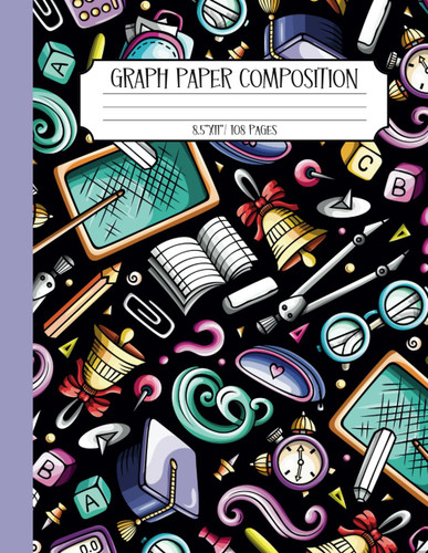 Graph Paper Composition Notebook Purple: