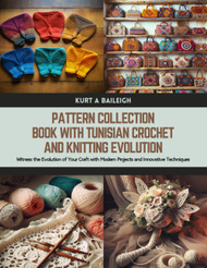 Pattern Collection Book with Tunisian Crochet and Knitting Evolution