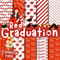 Red Graduation Scrapbook Paper