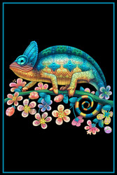Chameleon Notebook: 6x9 LINED 120 page Beautiful Animal Journal for