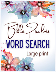 Bible Psalms Word Search: Large print word search book with