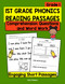 1st Grade Phonics Reading Passages with Comprehension Questions and