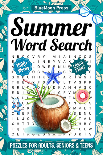 Summer Word Search Puzzles For Adults Large Print