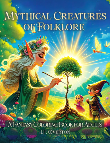 Mythical Creatures of Folklore: A Fantasy Coloring Book For Adults