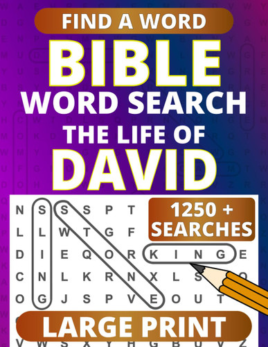 Large Print Bible Word Search: with Verses on the Life of David