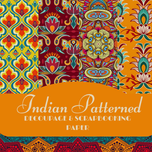 Indian Patterned Double-Sided Scrapbook & Decoupage Paper