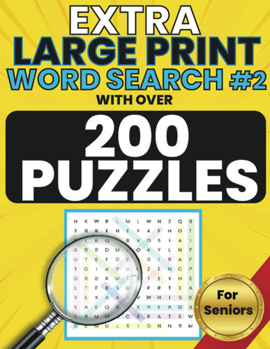 Extra Large Print Word Search #2 With Over 200 Puzzles 2 700+ Words