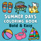 Summer Days Bold & Easy Coloring Book: Simple Large Print Beach