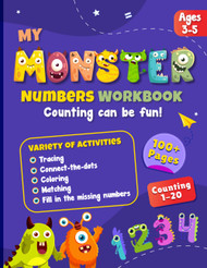 My Monster Numbers Workbook: Preschool Counting and Tracing Activity