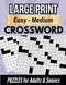 Large Print Easy-Medium Crossword Puzzles for Adults & Seniors