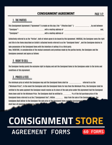 Consignment Store Agreement Forms