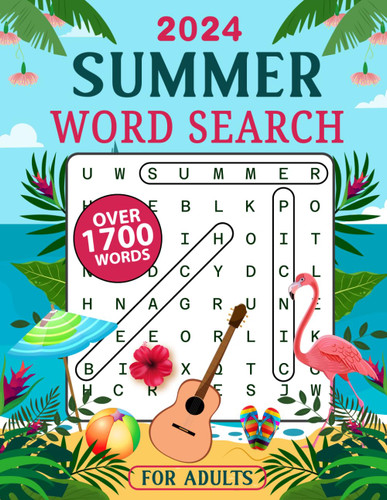 Summer Word Search: Large Print Summer Themed Word Find Puzzle Book