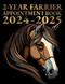 2-Year Farrier Appointment Book 2024-2025
