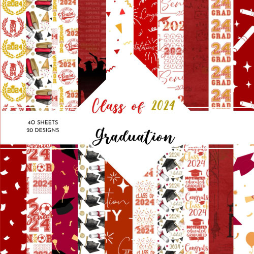 Class of 2024 Graduation Scrapbook Paper